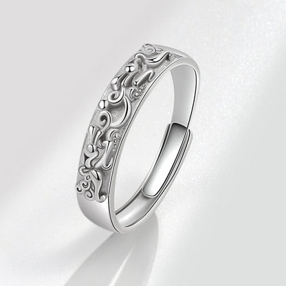 Money Drawing Pi Couple Retro Fashion Personalized Opening Single Rings