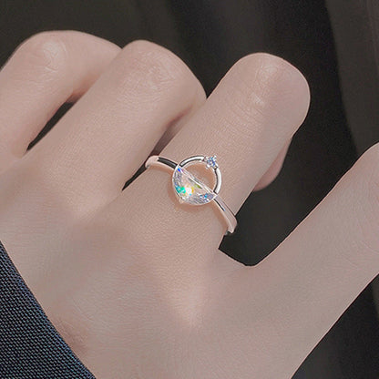 One Wang Female Niche Design Geometric Rings