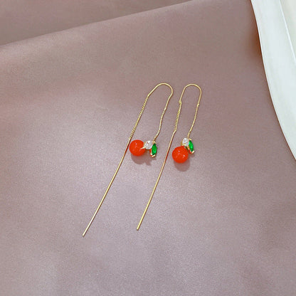 Diamond Geometric Ear Female Temperament Long Fringe Earrings