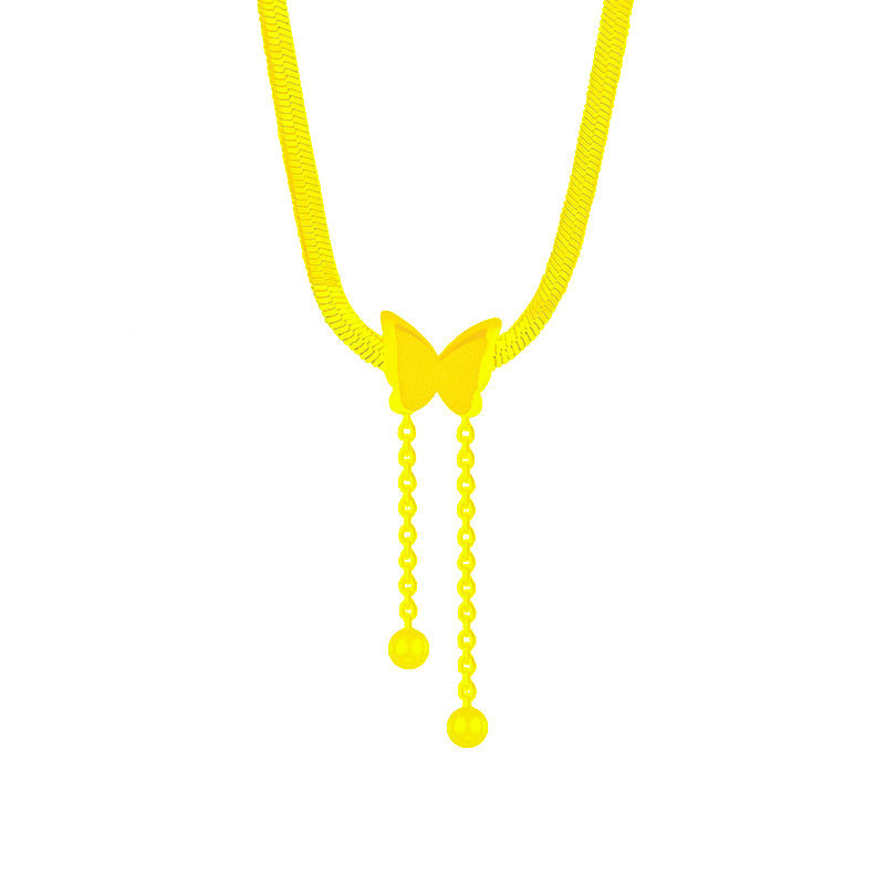 Women's Design Sweater Chain Elegant High Sense Titanium Necklaces