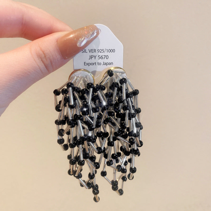 Sier Needle Dopamine Color Flower Letter Rings