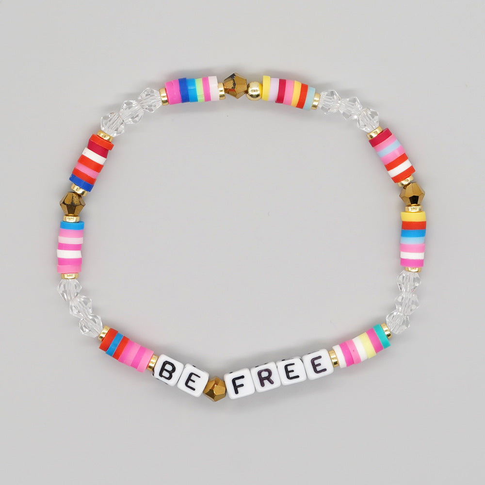 Beads Colorful Polymer Clay Crystal Handmade Bracelets