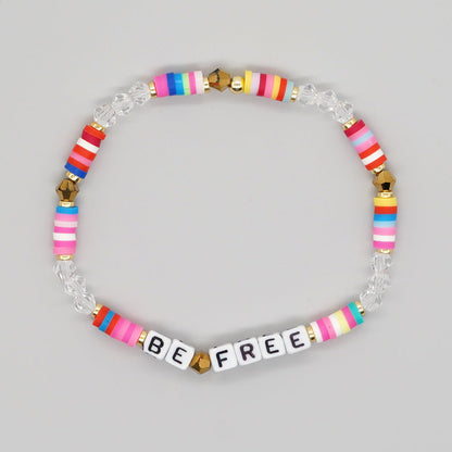 Beads Colorful Polymer Clay Crystal Handmade Bracelets