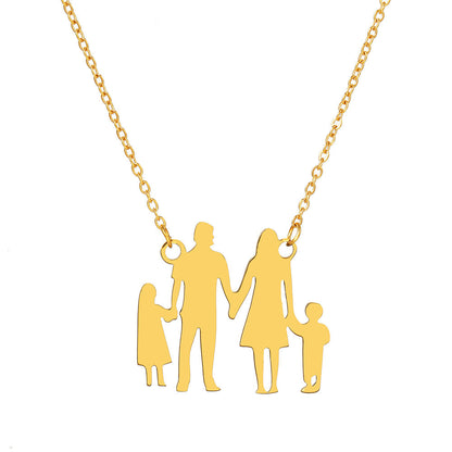 Stainless Steel Pendant Titanium Gold Plating Mother Necklaces