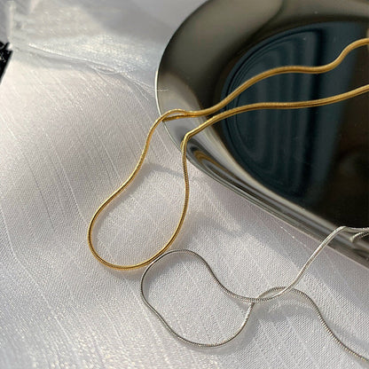 Men's Simple Temperament Hip Hop Punk Thin Round Necklaces