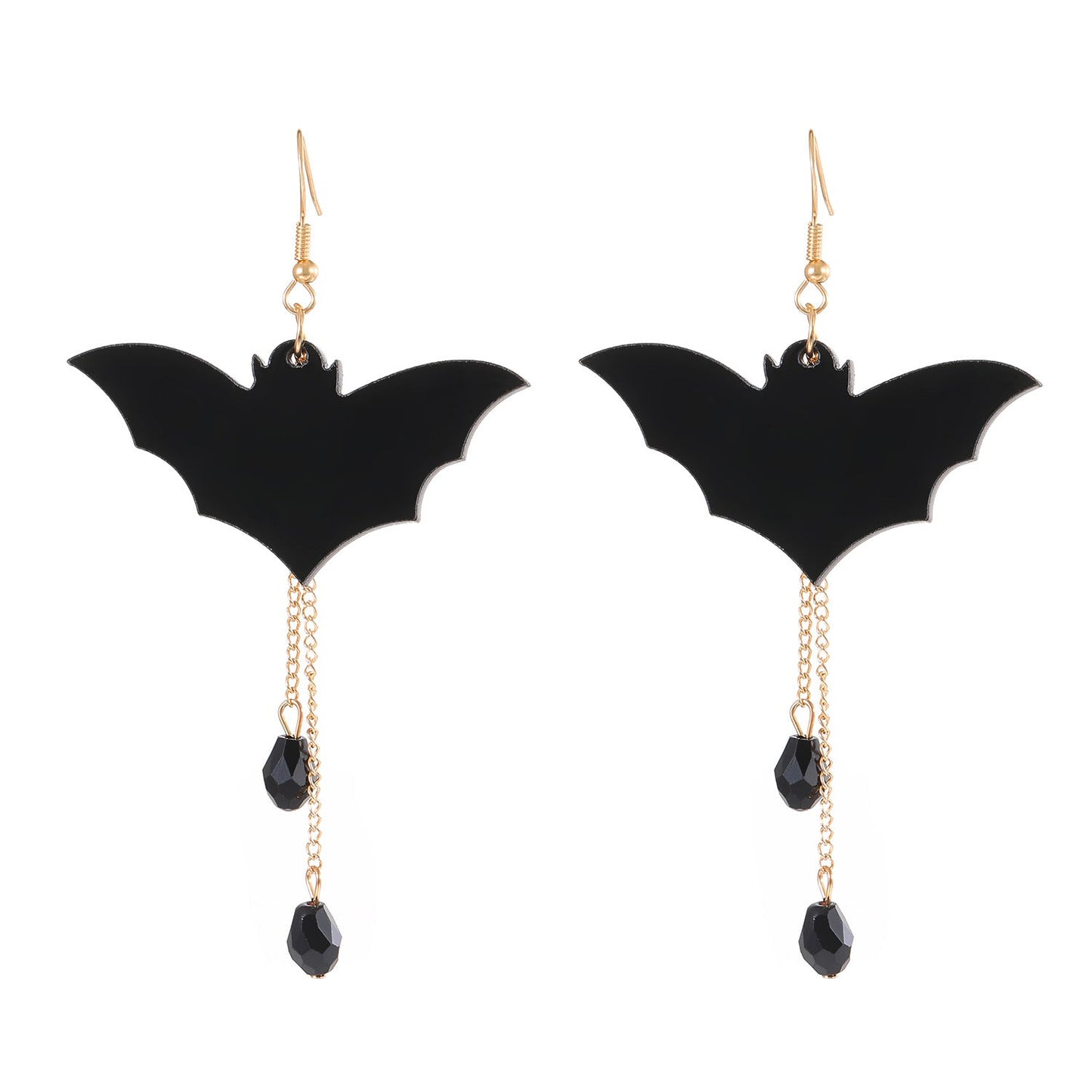 Female Gothic Dark Bat Spider Pumpkin Earrings