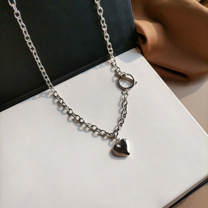 Metal Heart-shaped Pendant Creative Simple Fashion Necklaces