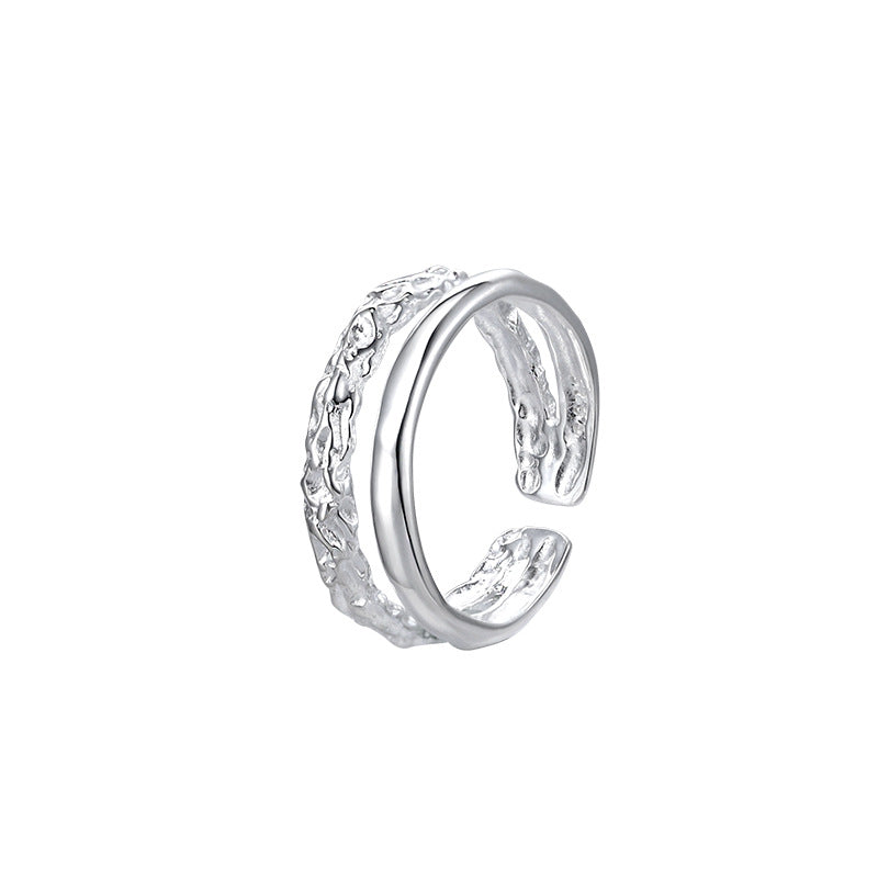 Plated Pleated Female Open Simple Index Rings