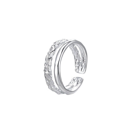 Plated Pleated Female Open Simple Index Rings