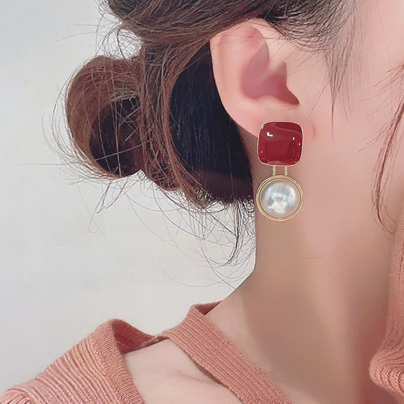 Women's Butterfly Summer Blue And White High-grade Earrings