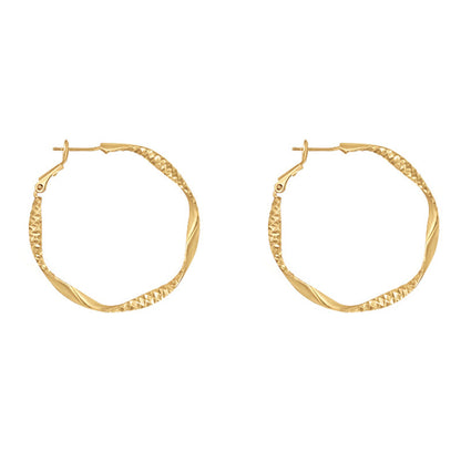 Women's Sier Needle Minimalism Personality Design Twisted Earrings