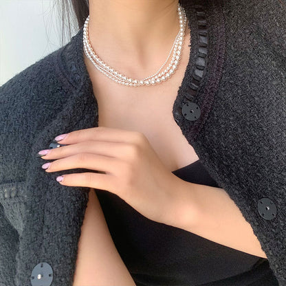 Sier Pearl Simple Gentle Sweet Fresh Necklaces