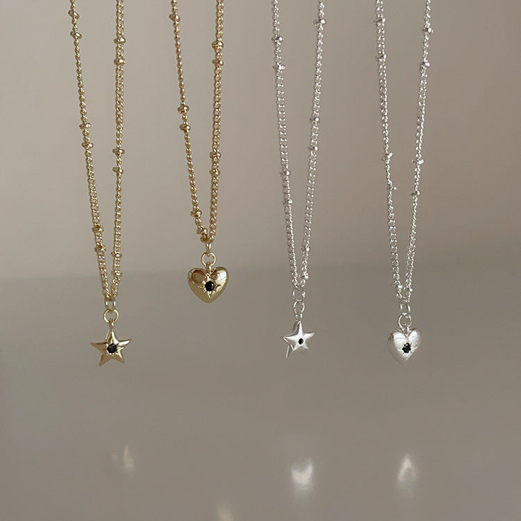 Heart Pendant Female Niche Retro Personality Necklaces