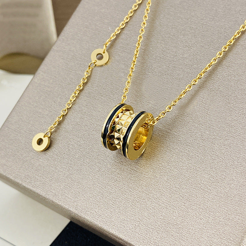 Women's & Men's Ceramic High Version Spring Full Diamond Small Waist Necklaces