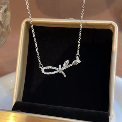 Women's & Men's & Sweet Cool Flower Stars Heart For Niche Design Clavicle Necklaces