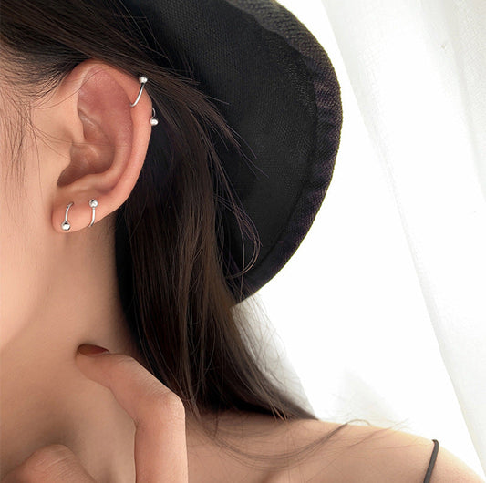 Women's Spring Ear Clip Pu Fashion Trendy Fan Earrings