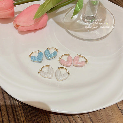 Advanced Design Drip Glazed Love Ear Earrings