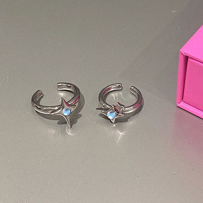 Women's Design Asterism Cold Style Light Luxury High-grade Moonstone Opal Rings