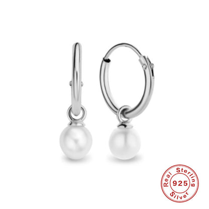 Women's Sterling Sier Pearl Pendant Eardrop Best-selling Earrings