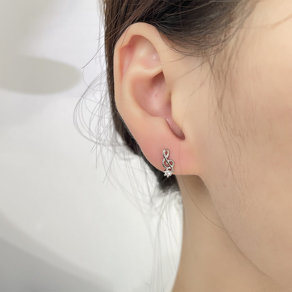 Women's Musical Note Violin Hollow Ear Unique And Exquisite Earrings