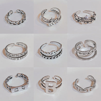 Wind Irregular Female Niche Design Simple Rings