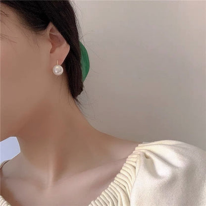 Women's Temperamental Sterling Sier Natural Pearl High-grade Earrings