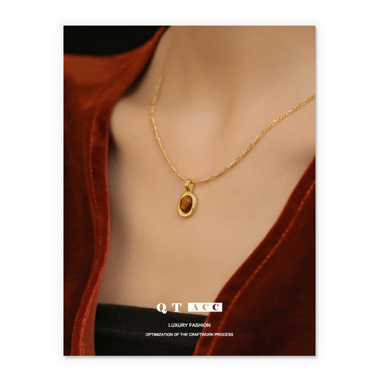 Retention Brass Gold Plated Niche Accessories Fashion Style Necklaces