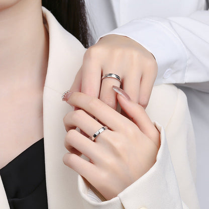 Little Prince And Fox Couple Sterling Sier Simple Rings