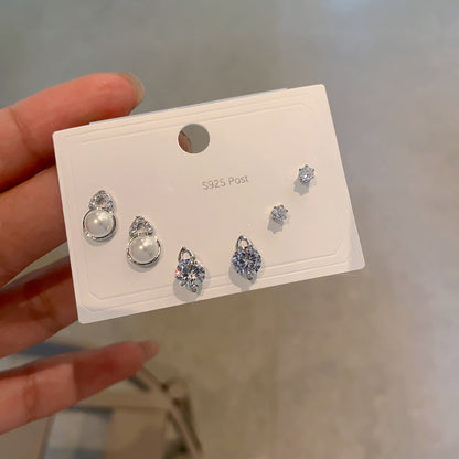 Women's Card Three Pairs Of Natural Shell Earrings