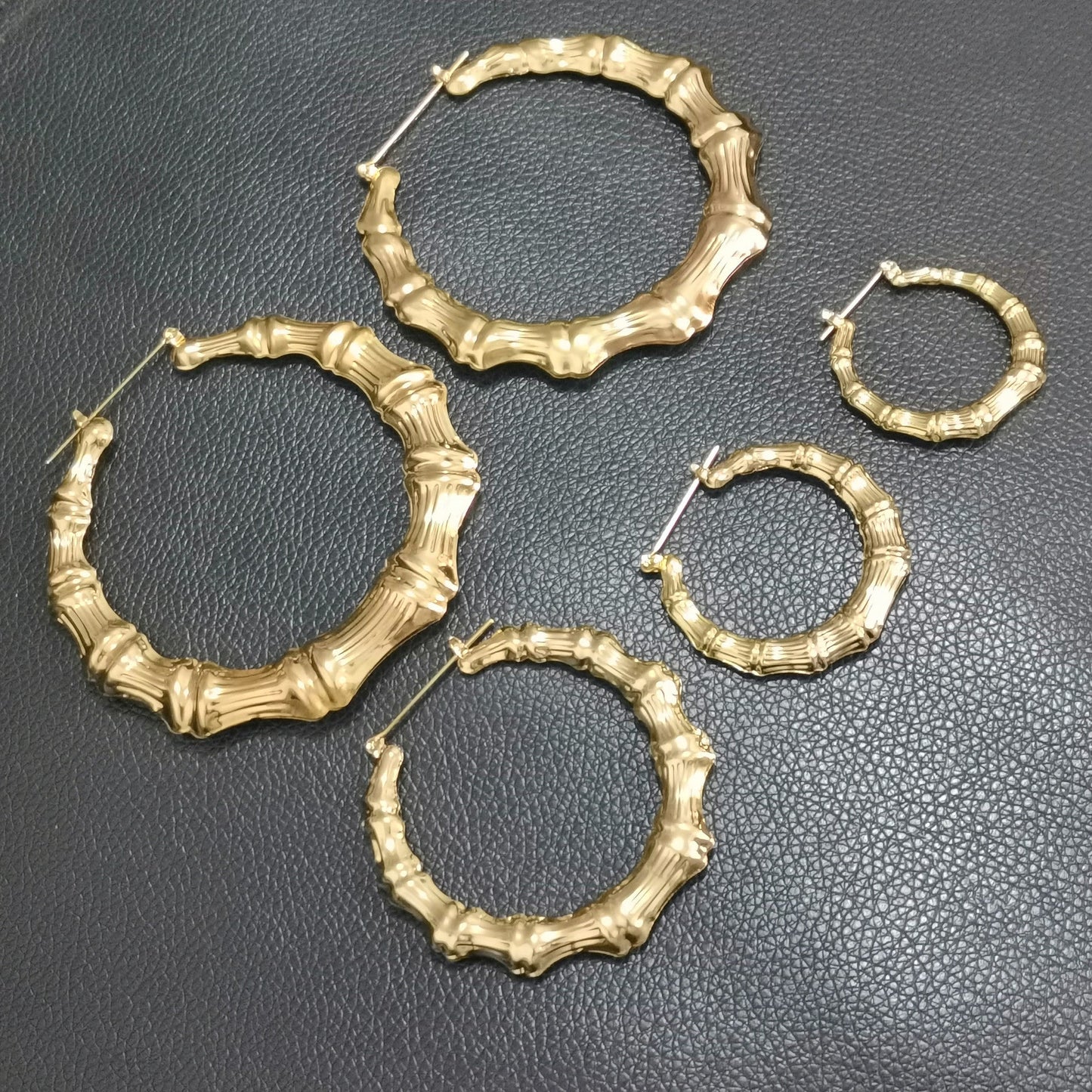 Women's Punk Ear Style Bamboo Joint Exaggerated Earrings