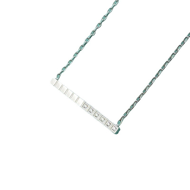 Plaid Diamond Inlaid Clavicle Chain Personality Necklaces