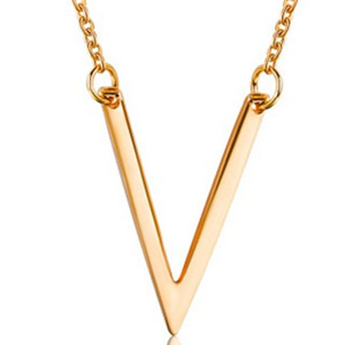 V-shaped Female Pendant Retro Fashion Elegance Necklaces