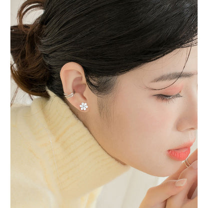 Women's Lotus Graceful Bone Nail Fresh And Earrings