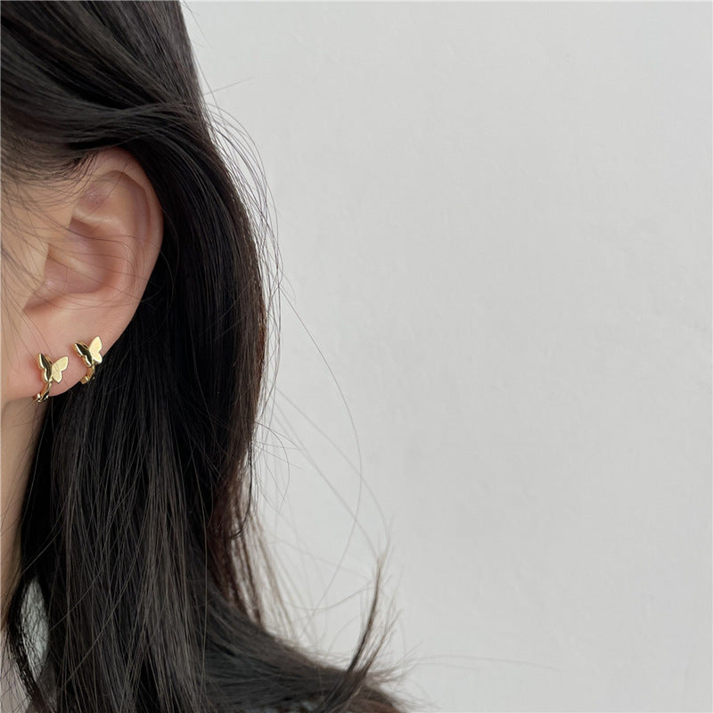 Women's Sweet Butterfly Small And Exquisite Ear Earrings