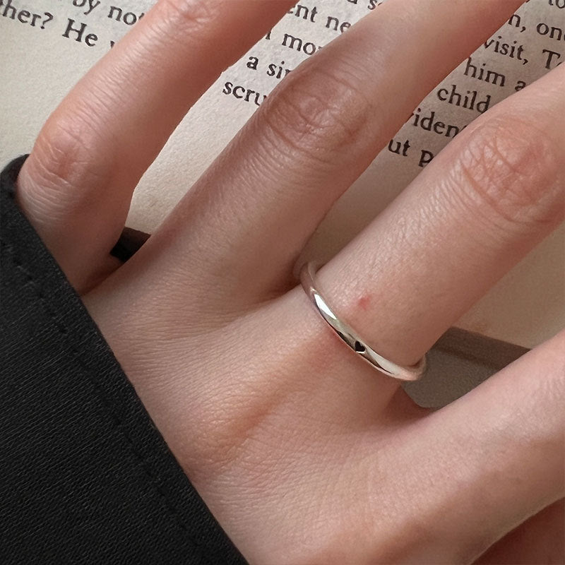 Not Late Sterling Sier Female Cute Rings