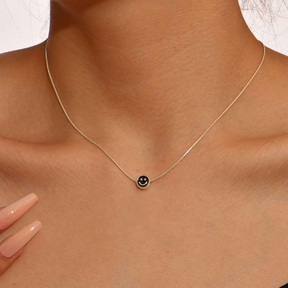 Fashion Dripping Smiley Face Multicolor Personalized Necklaces