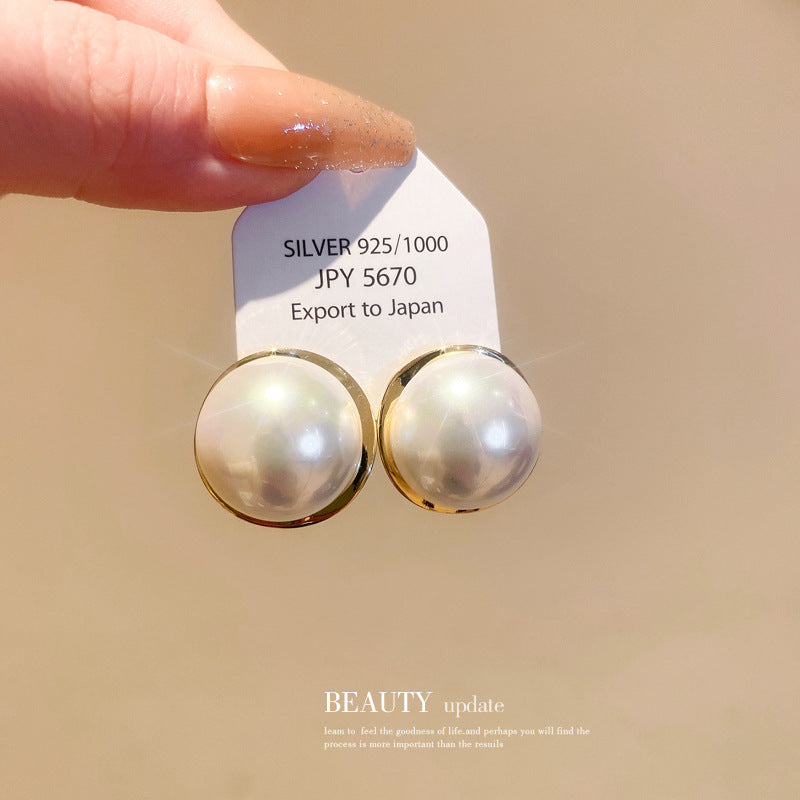 Pearl Geometric Fashion Minimalist Design Ear Earrings