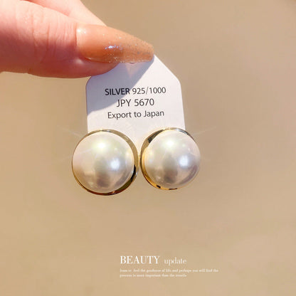 Pearl Geometric Fashion Minimalist Design Ear Earrings