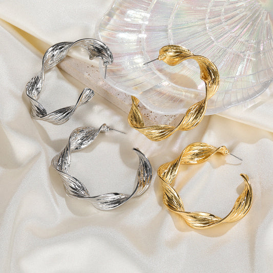 Women's Summer Metal Alloy Exaggerated Shaped Retro Earrings