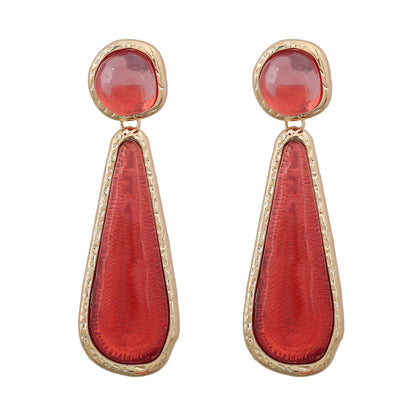 Women's Summer Alloy Drop-shaped Resin Geometric Party Earrings