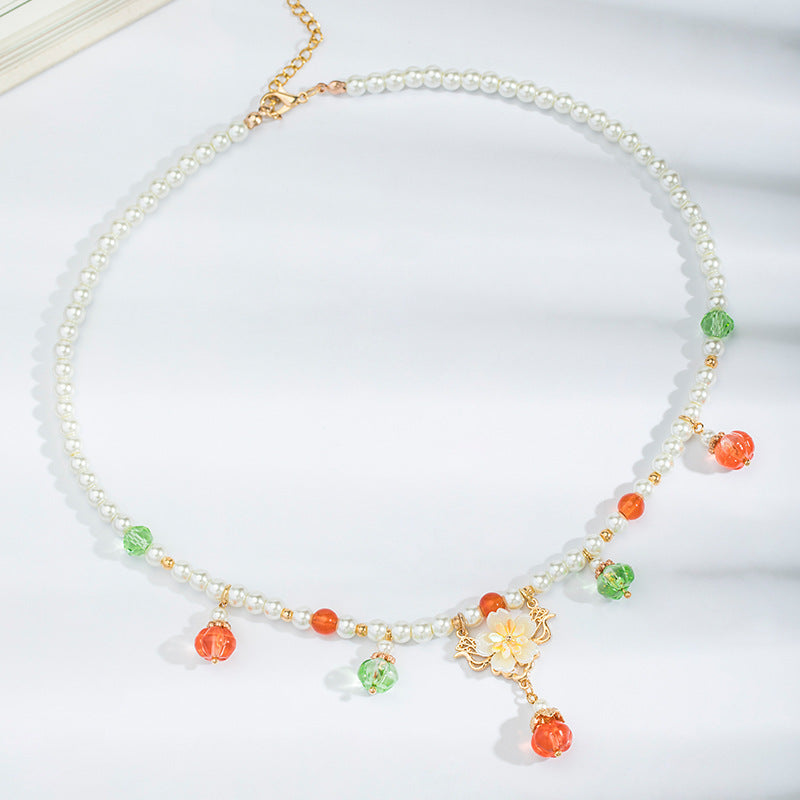 Women's Ancient Style Pearl Of Precious Stones Chinese Necklaces