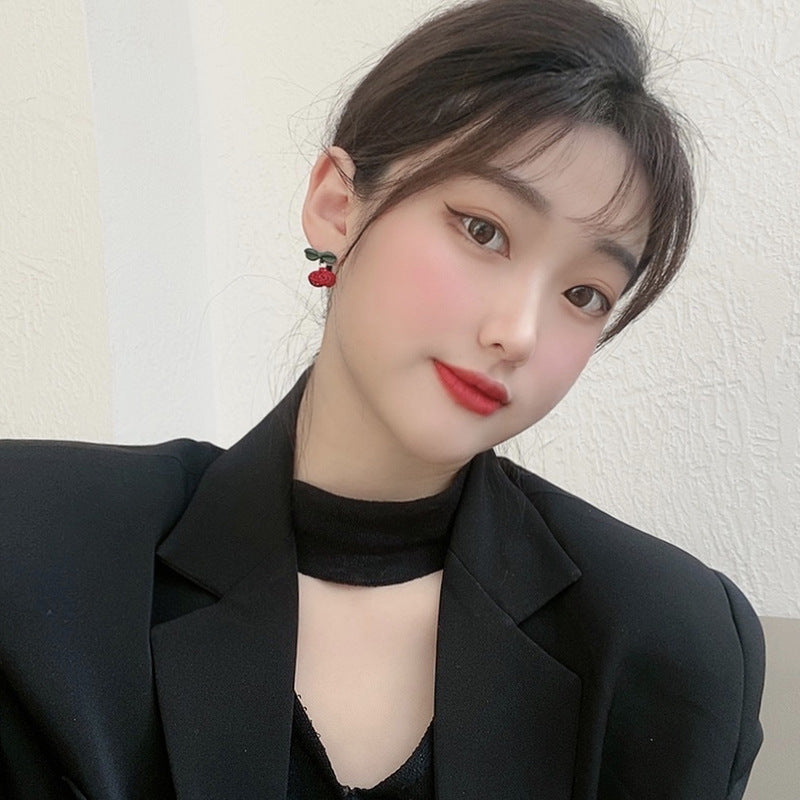 Shape Temperament Color Collision Design Ear Earrings