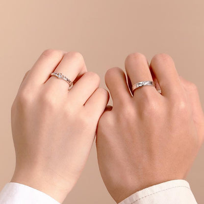 Women's & Men's & Sier Princess And Prince Couple Rings