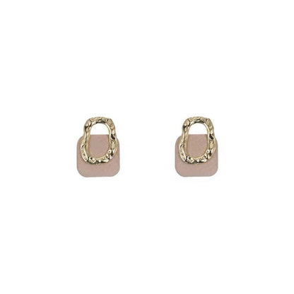 Women's French Style Retro Debutante Square Geometric Fashionable Earrings