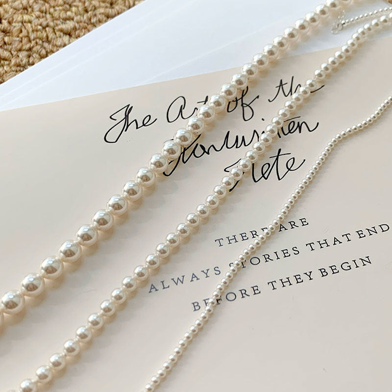Sier Pearl Simple Gentle Sweet Fresh Necklaces