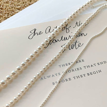 Sier Pearl Simple Gentle Sweet Fresh Necklaces