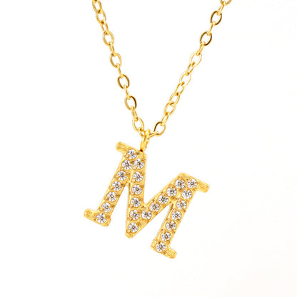 Women's English Letter Pendant High-grade Clavicle Chain Necklaces