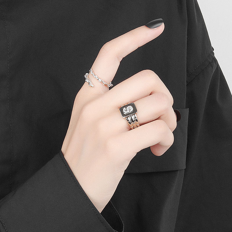 Hip Hop English Letters Creative Personality Rings