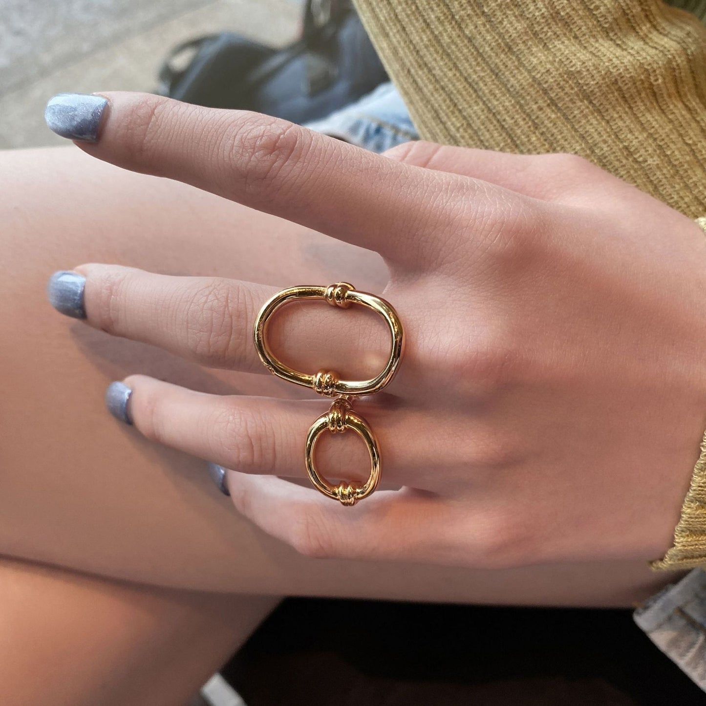 Finger Female Cold Wind Joint Design Rings