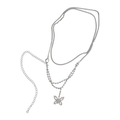 Sexy Hot Diamond Butterfly Metal Thin Waist Necklaces